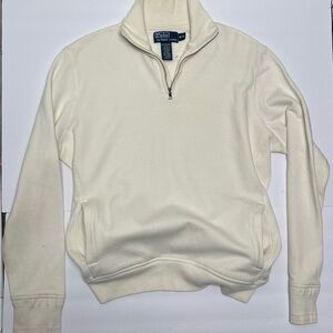Ralph Lauren Elegant Cream Men's Zip Up Sweater